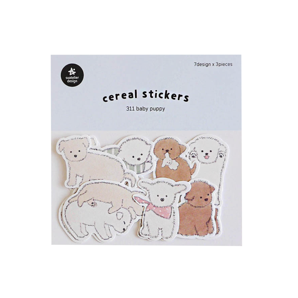 Package of hand-drawn dog stickers