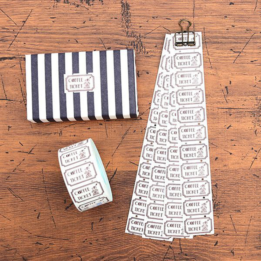 Sublo Sticker Seal Roll - Coffee Ticket