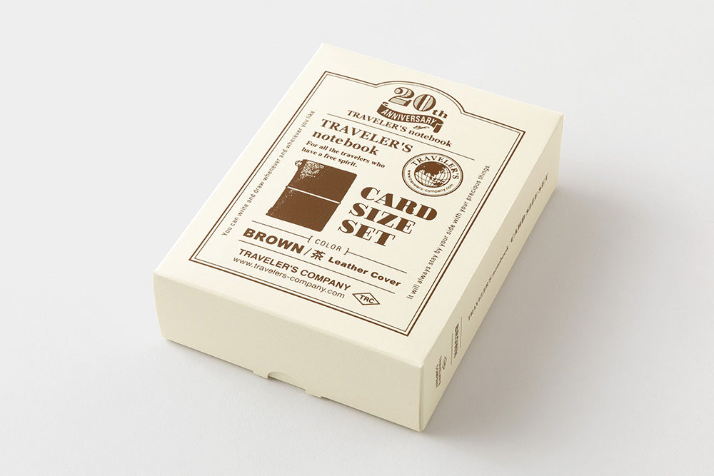 TRAVELER'S Notebook — Card Size 20th Anniversary - Brown Set – M