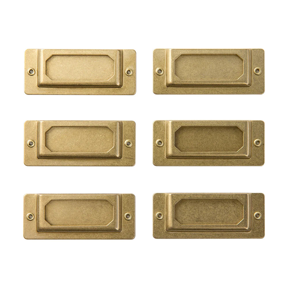 Traveler's Company Brass Label Plate - M.Lovewell