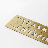Traveler's Company Brass Template Bookmark Ruler - Alphabet