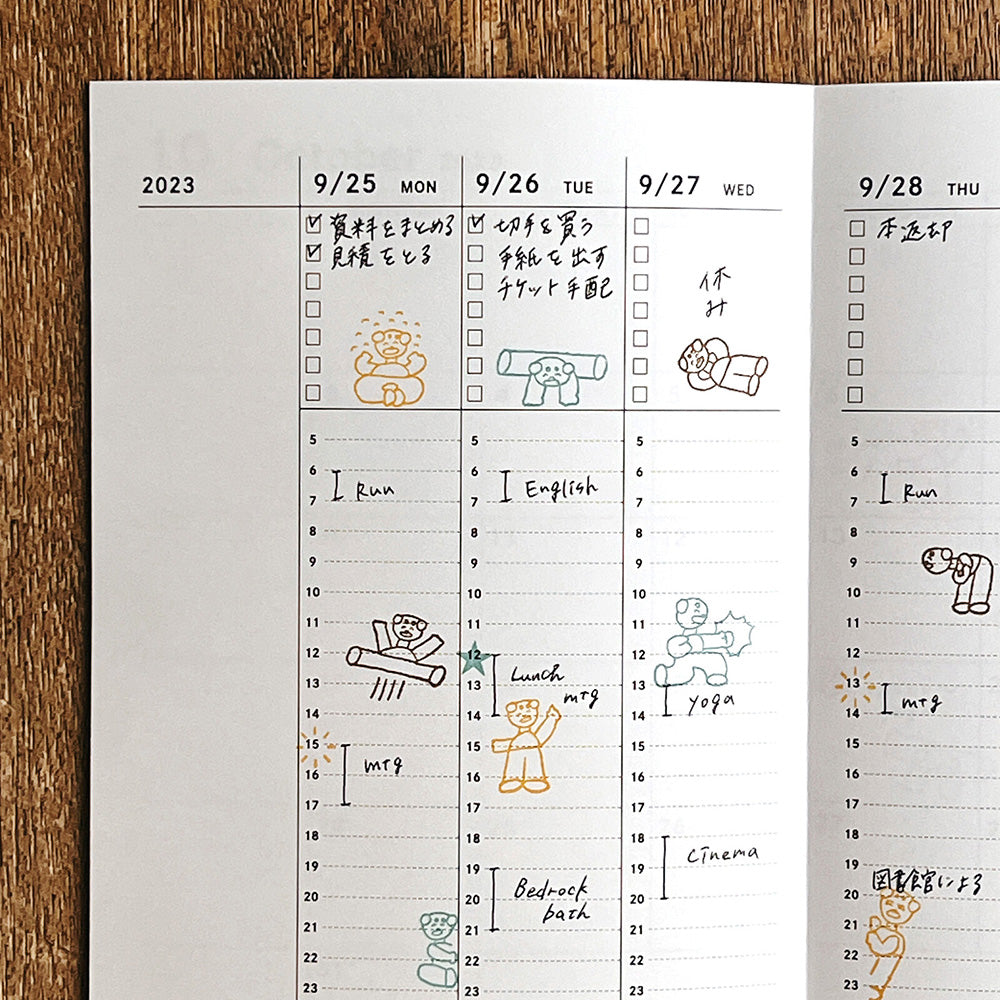 Tadashi Nishiwaki × mizushima JIZAI Clear Stamp LOG Techo