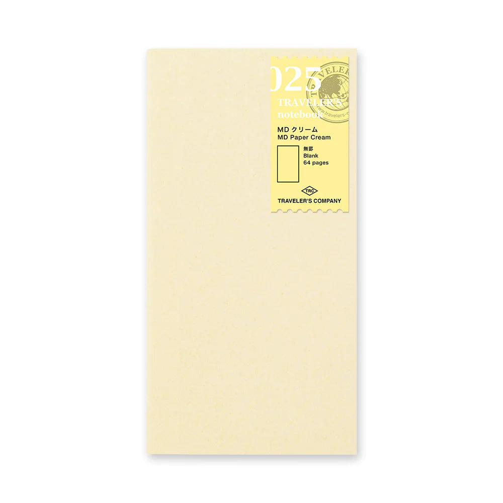 Traveler's Notebook Insert 025 - MD Paper Cream Blank