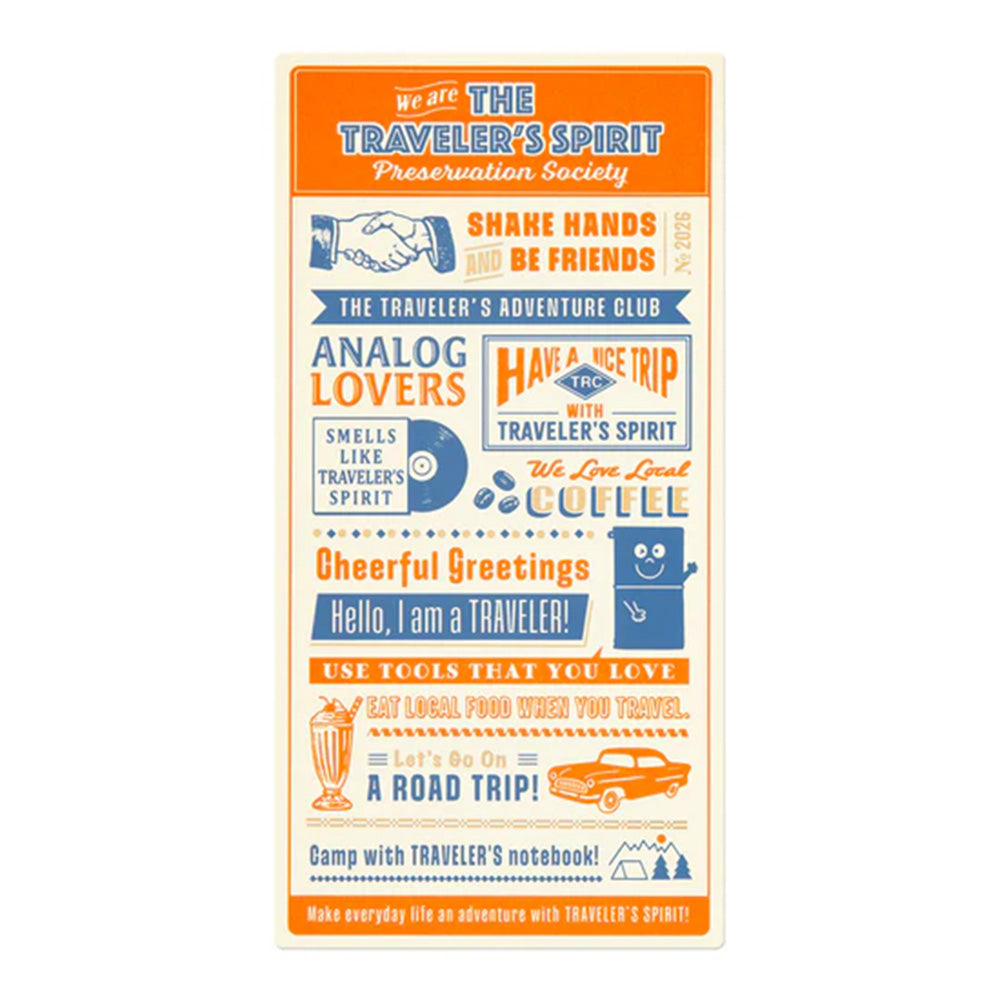 Traveler's Notebook Diary 2026 Plastic Sheet