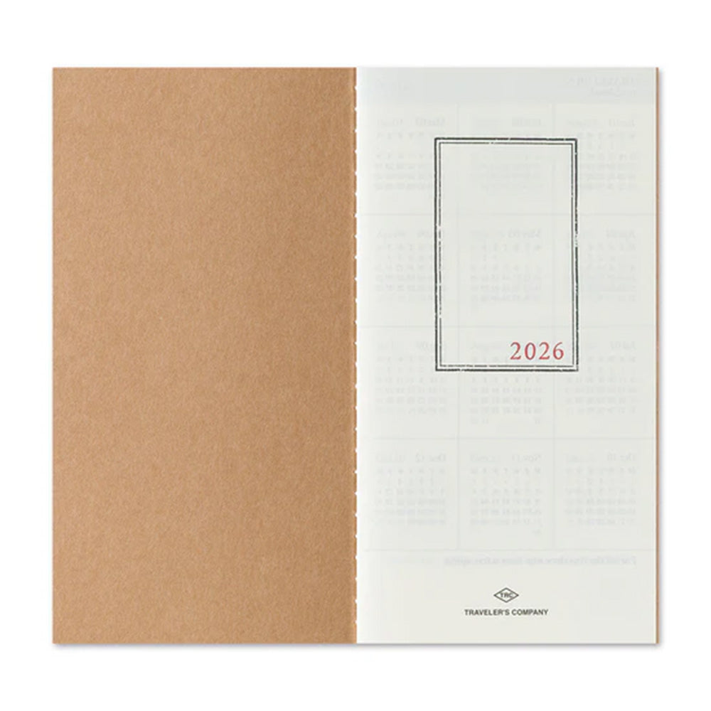 Traveler's Notebook Insert Monthly 2026