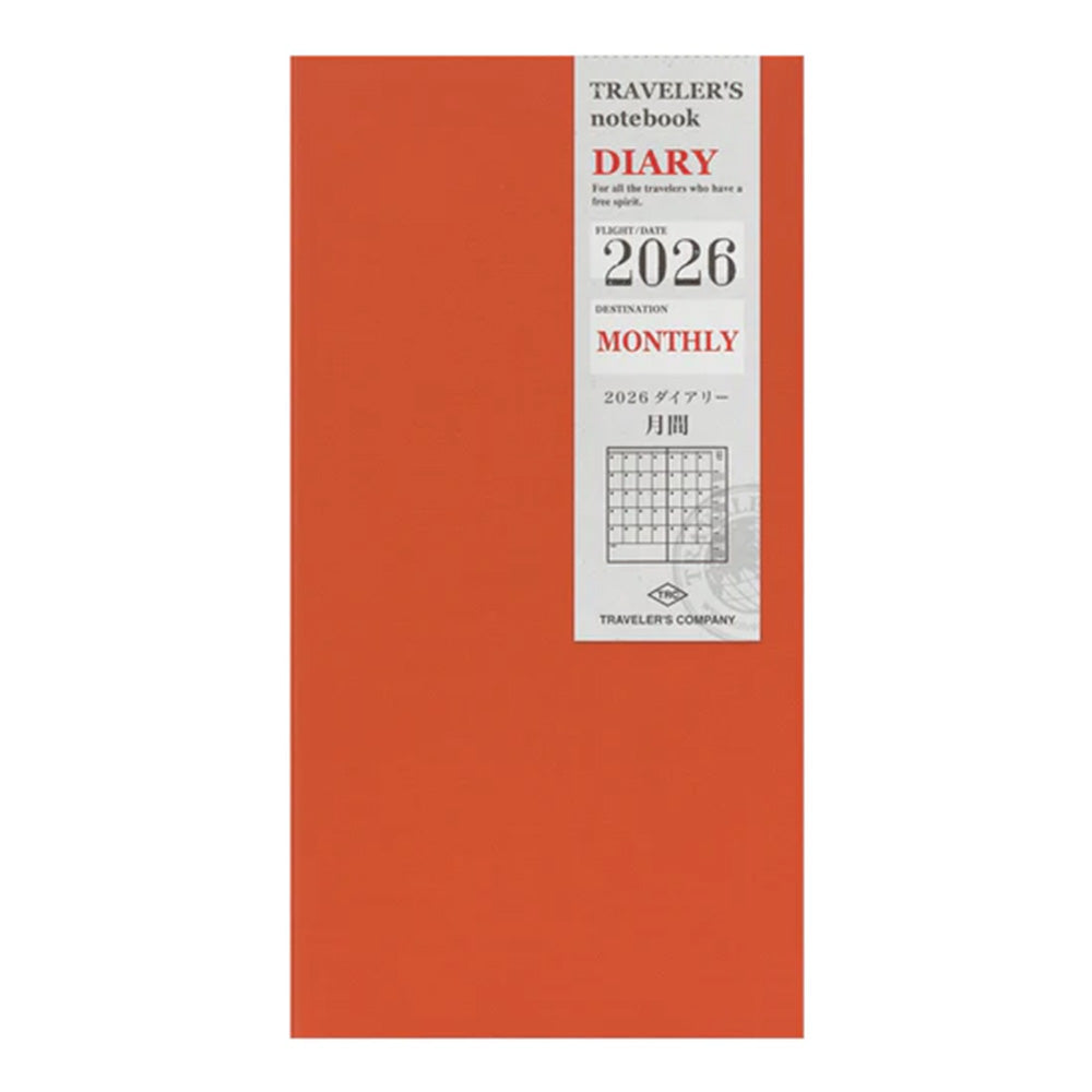 Traveler's Notebook Insert Monthly 2026