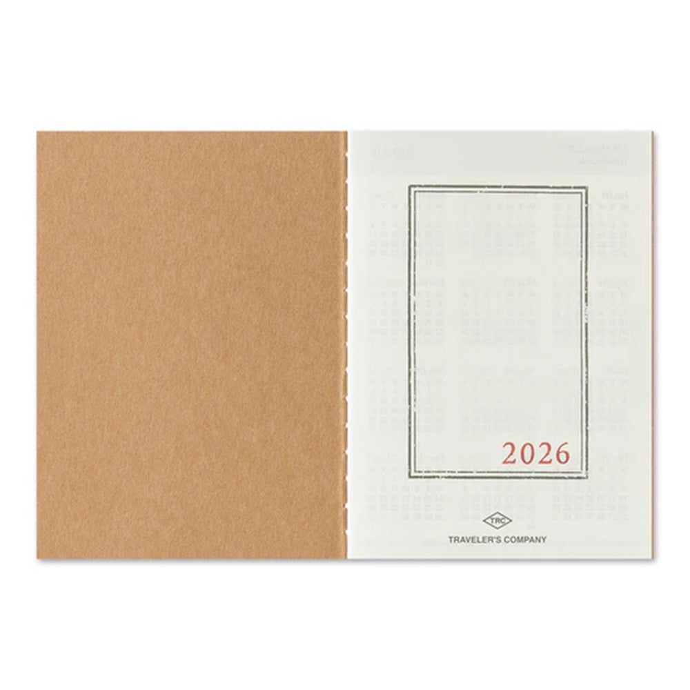 Traveler's Notebook Passport Insert Monthly 2026