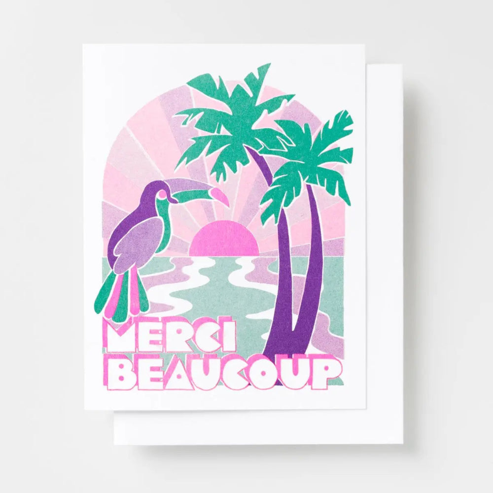 Tropical Merci Beaucoup Card - M.Lovewell