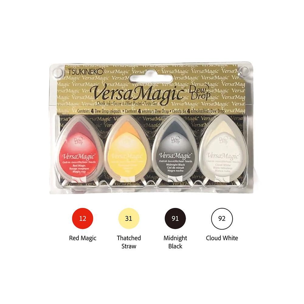 Tsukineko VersaMagic Dewdrop Stamp Ink Pad 4-Color Set - Clowning Around