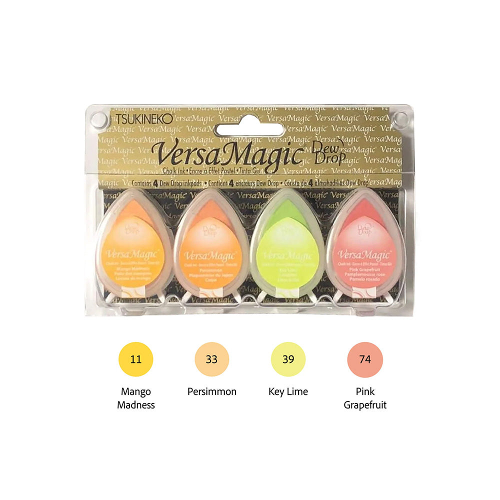 Tsukineko VersaMagic Dewdrop Stamp Ink Pad 4-Color Set - Fruit Cocktail