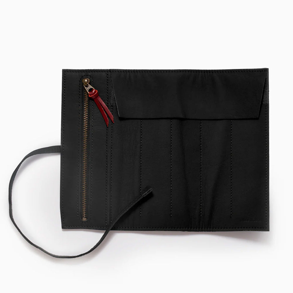 Twsbi Leather Roll Pen Case - Black - M.Lovewell