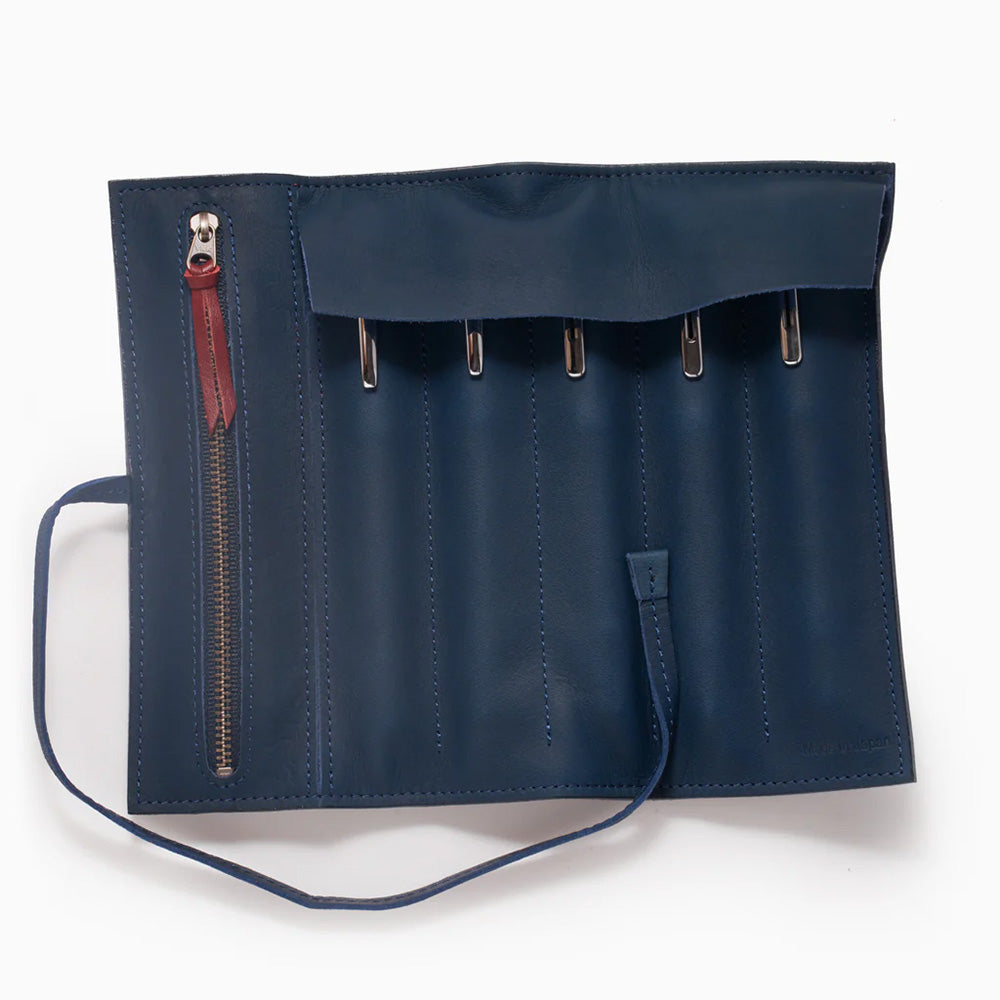 Twsbi Leather Roll Pen Case - Blue - M.Lovewell