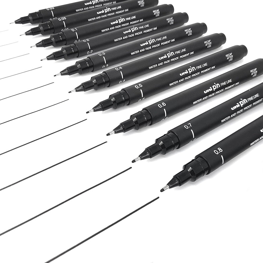 Uni Pin Fineliner Drawing Pen - M.Lovewell