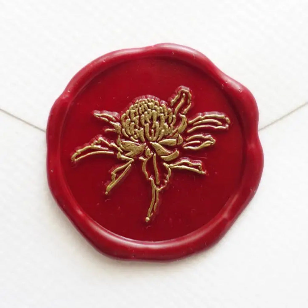 Waratah Flower Wax Seal Stamp Head Only