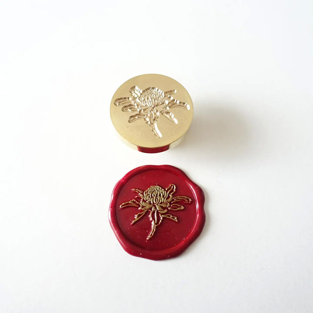 Waratah Flower Wax Seal Stamp Head Only