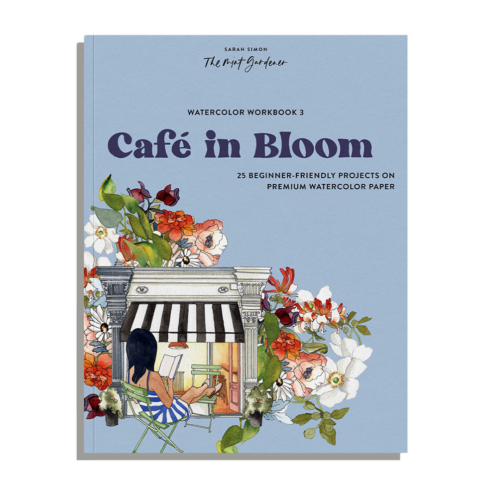 Watercolor Workbook: Café in Bloom - M.Lovewell