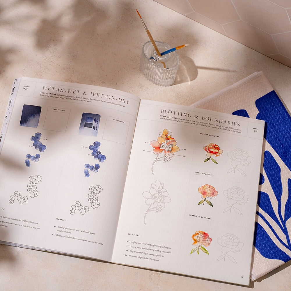 Watercolor Workbook: Café in Bloom - M.Lovewell