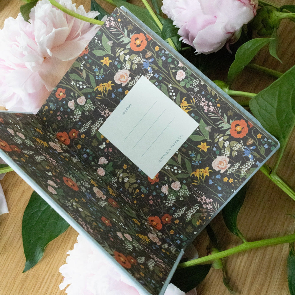 Wild Flowers Mini Linen Bound Journal - M.Lovewell