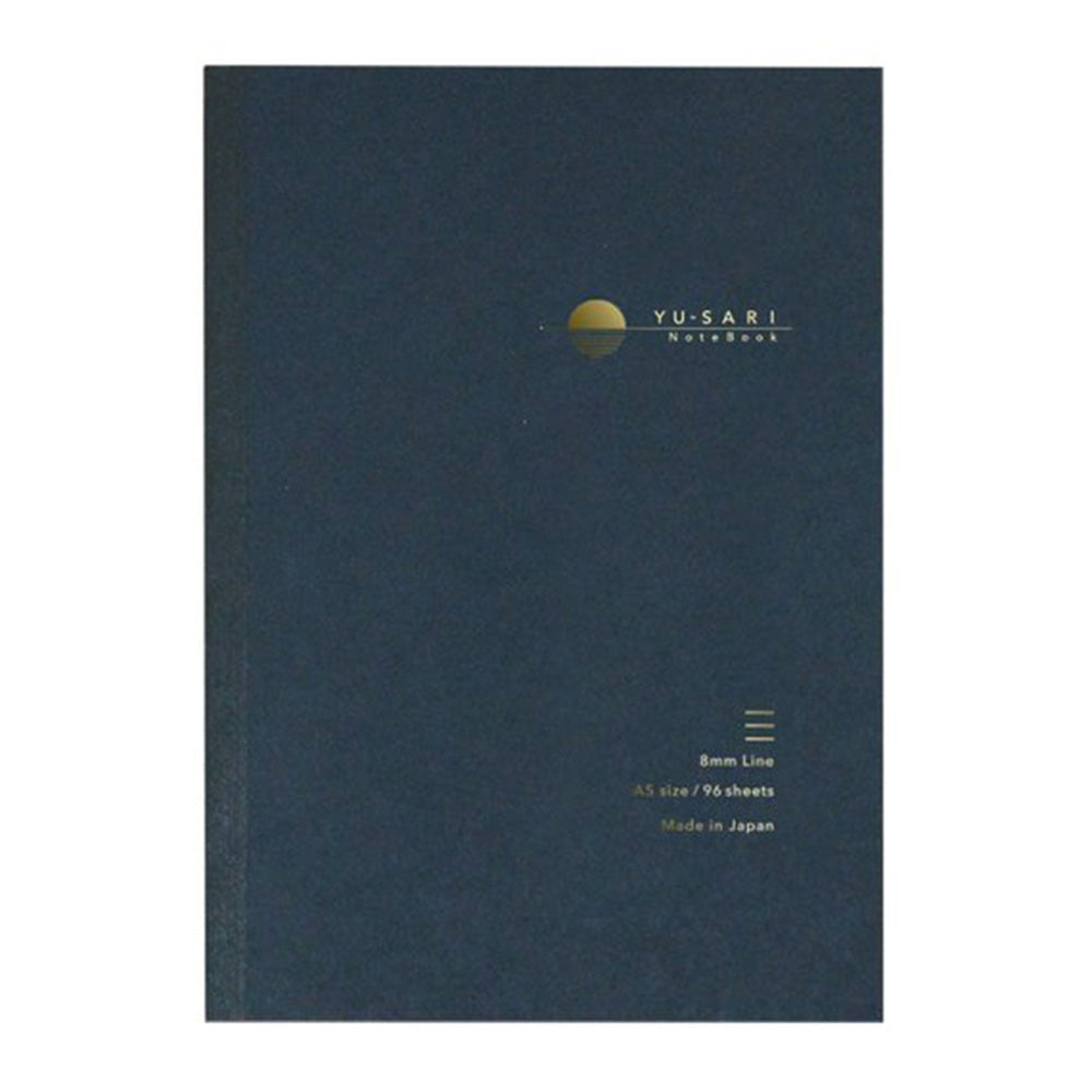 YU-SARI A5 8mm Lined Notebook - Black