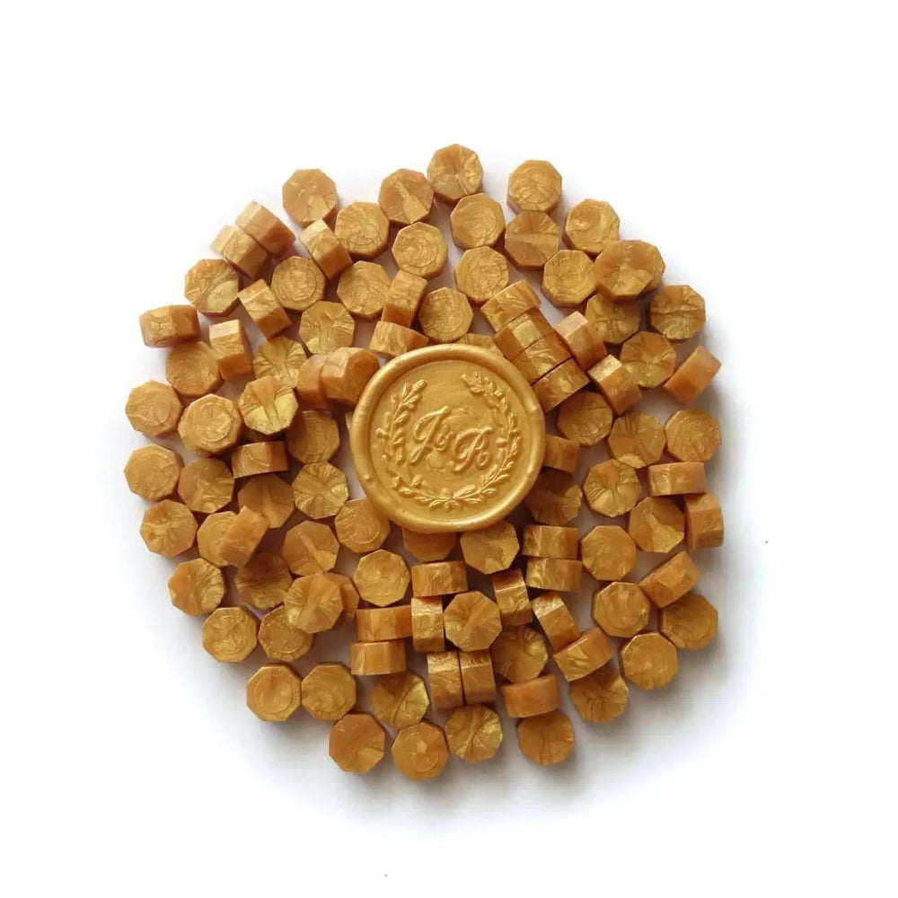 Yellow Gold Sealing Wax Beads