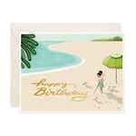 Sand Writing Birthday Card