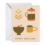 70s Coffee Birthday Card