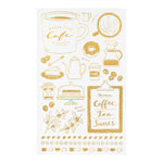 Midori Gold Foil Transfer Stickers - Coffee