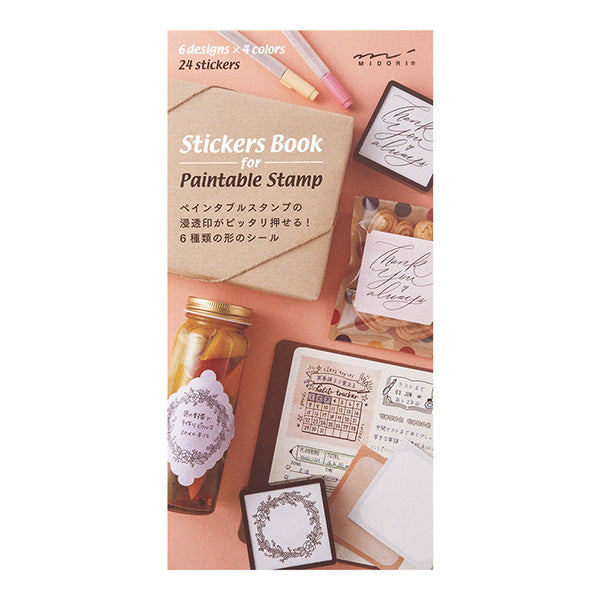 Midori Sticker Book For Pre-Inked Stamp - Warm Colors