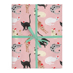 Feline Xmas Gift Wrap Sheet