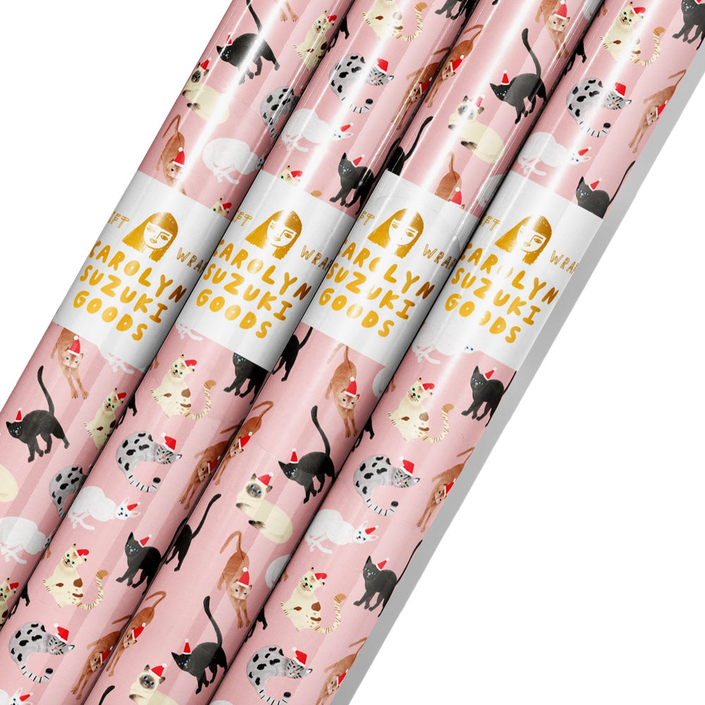 Feline Xmas Gift Wrap Roll