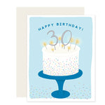 30 Cake Birthday Card