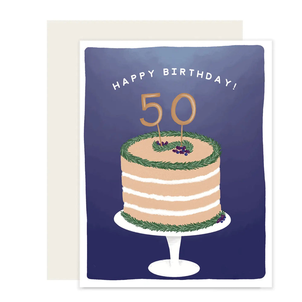 50 Cake Birthday Card