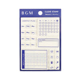 BGM Clear Stamp - Record/Monthly