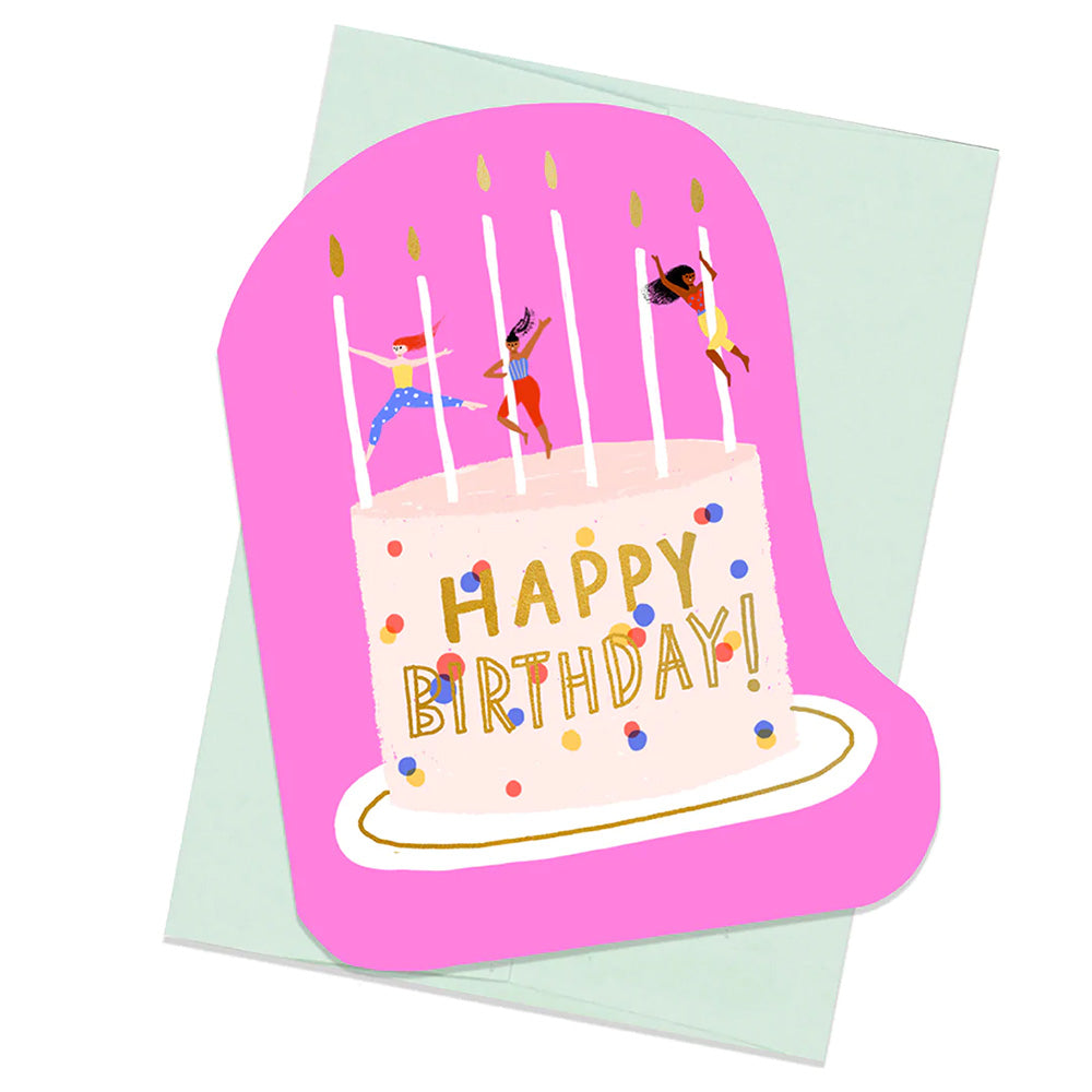 Circus Cake Die-Cut Birthday Card