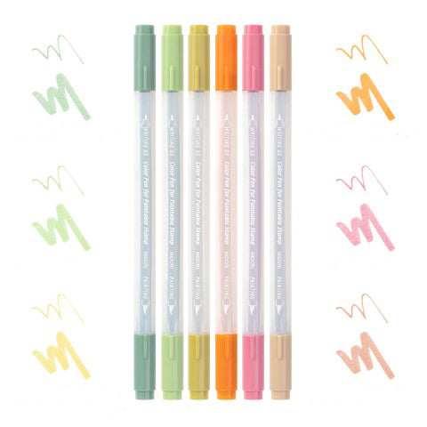 Midori Color Pens for Paintable Stamp - Positive Set - M.Lovewell