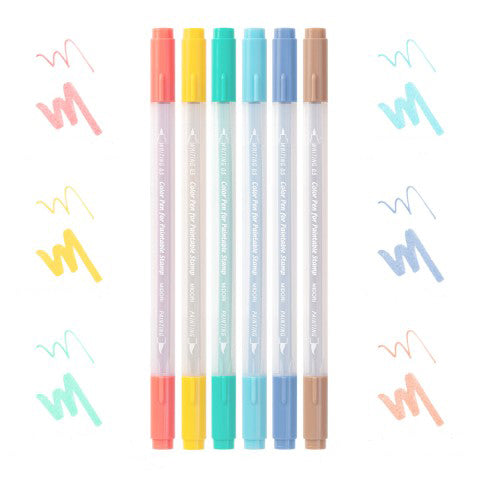 Midori Color Pens for Paintable Stamp - Happiness Set - M.Lovewell