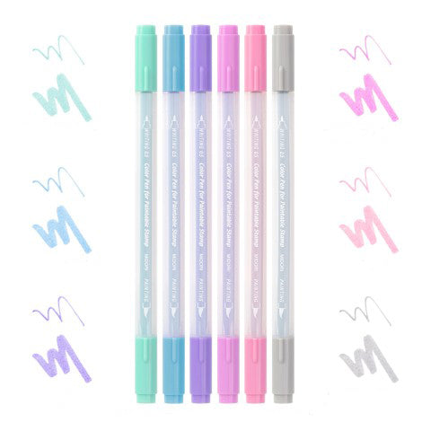 Midori Color Pens for Paintable Stamp - Relaxation Set - M.Lovewell