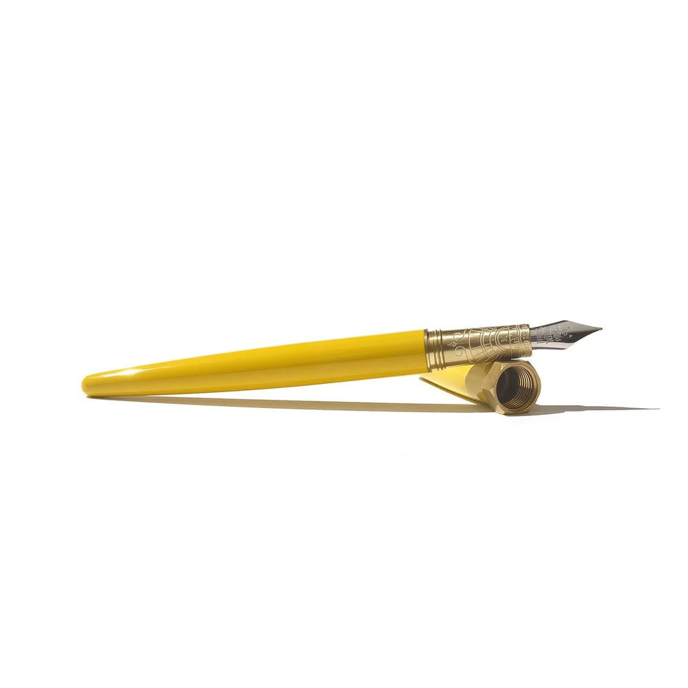 Sunset Yellow Brush Fountain Pen - Fine Tip