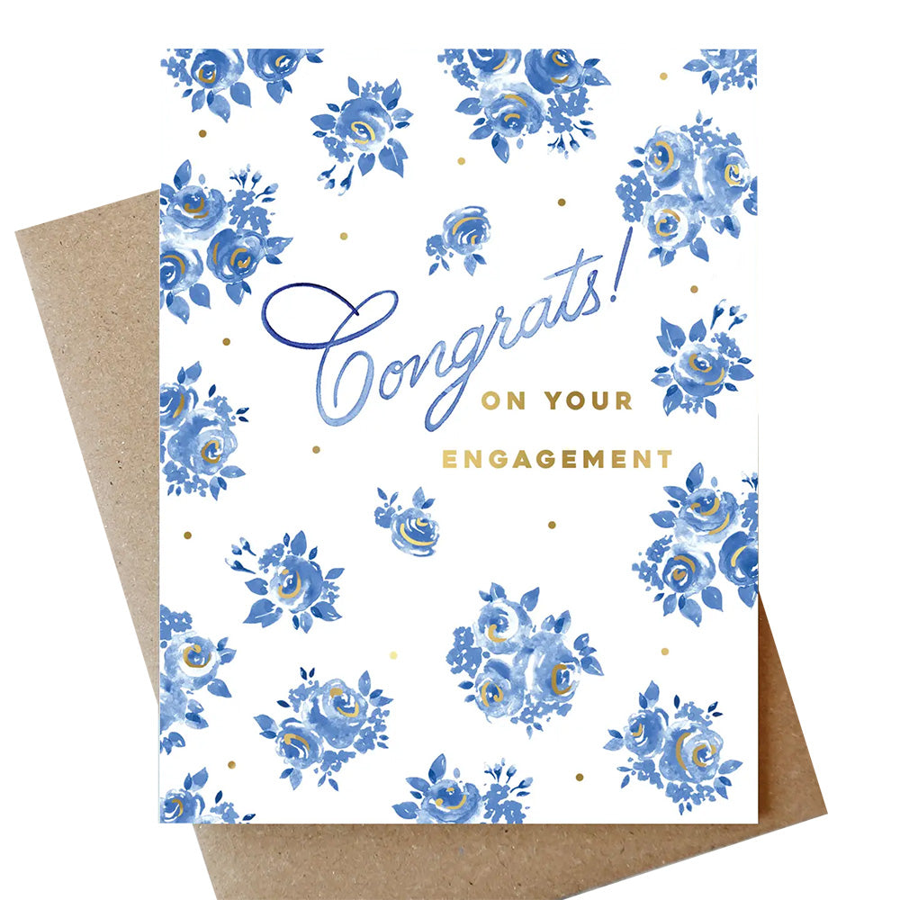 French Blue Engagement Card