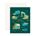 Construction Trucks Birthday Card