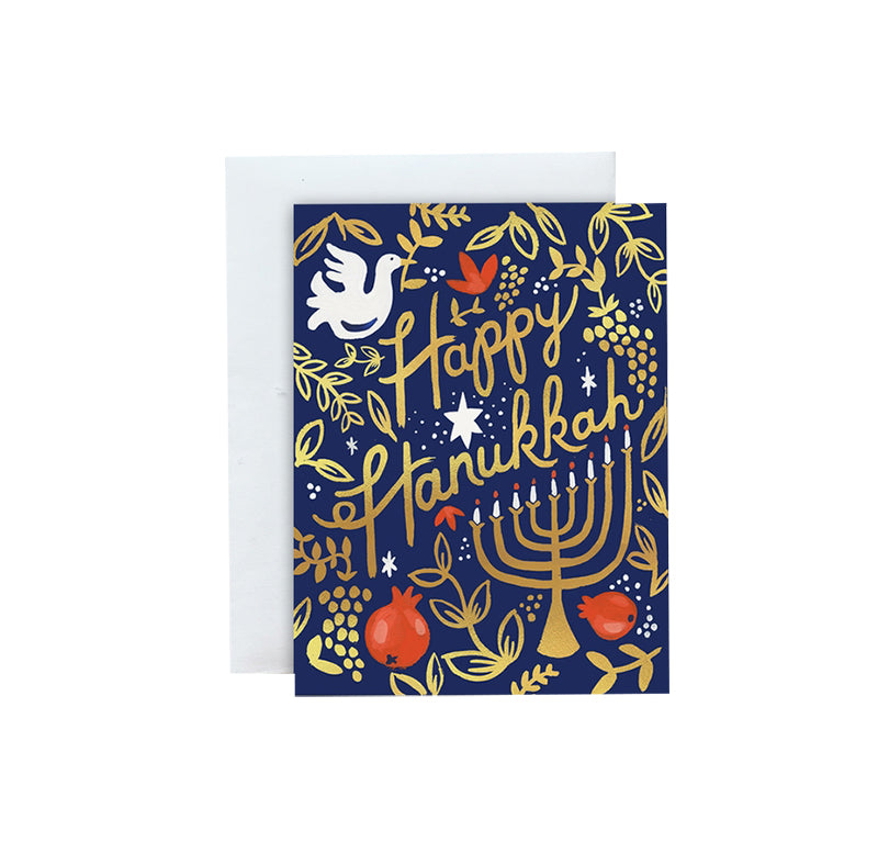 Pomegranate Hanukkah Card