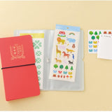 Hitotoki Sticker Sheet Seal Collection File Book - Gray