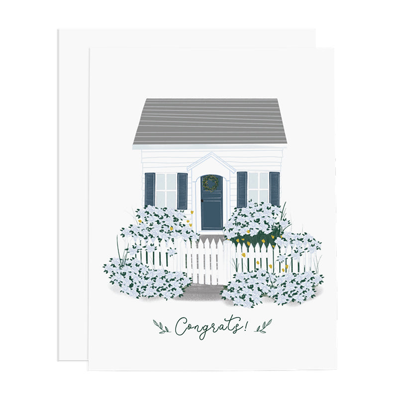 Hydrangeas Cottage Congrats Card