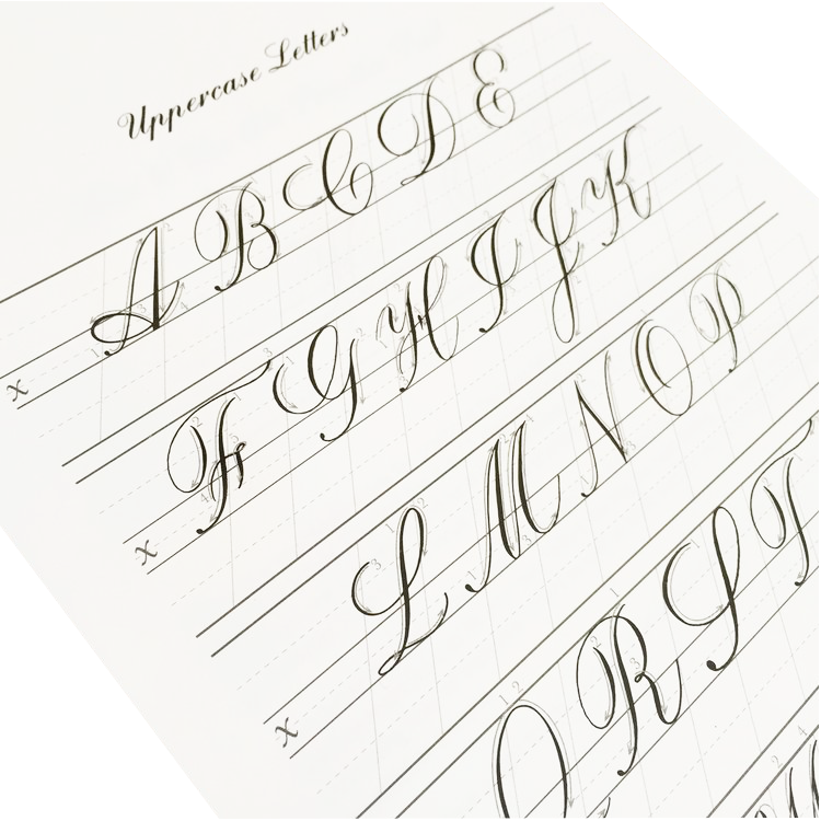 Copperplate Practice Pad - Uppercase Letters - M.Lovewell