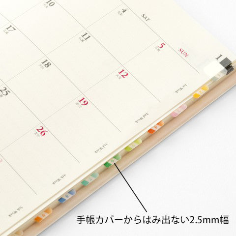 Midori Index Label - Number Color - M.Lovewell