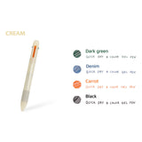 Life & Pieces 4 Color 0.4mm Gel Pen - Translucent