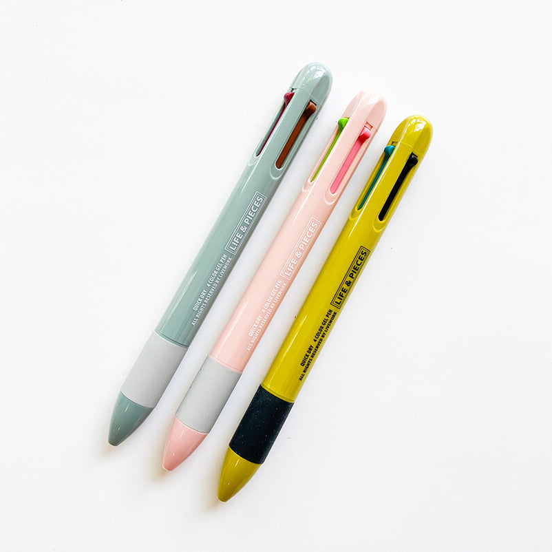 Simple Pure Color Gel Pen 4-Color Set