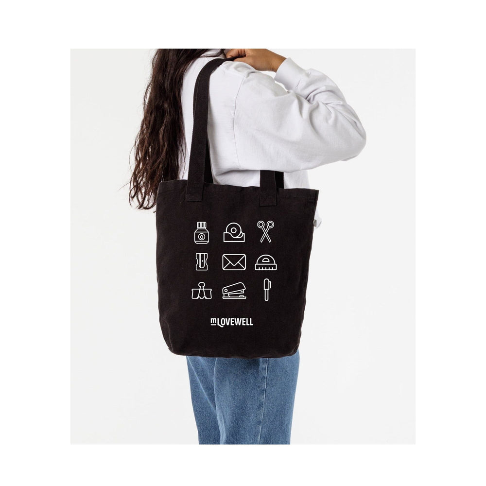 M.Lovewell Stationery Tote Bag - Black