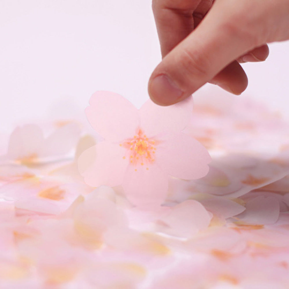 Transparent Sticky Note - Large White Cherry Blossom