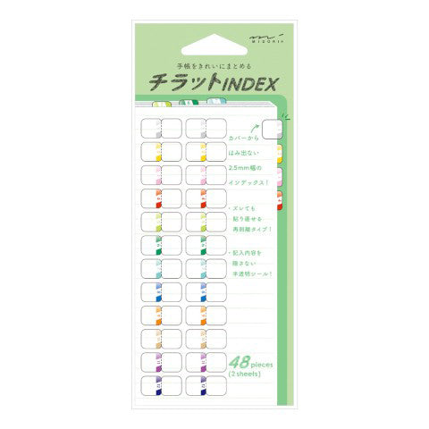Midori Index Label - Number Color - M.Lovewell